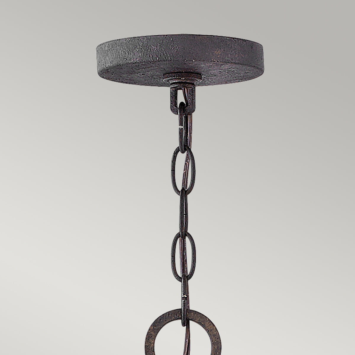 Hinkley SawyerExterior Chandelier - Sequoia wood effect with rust Iron accents &amp; Clear seeded glass  IP44 E14