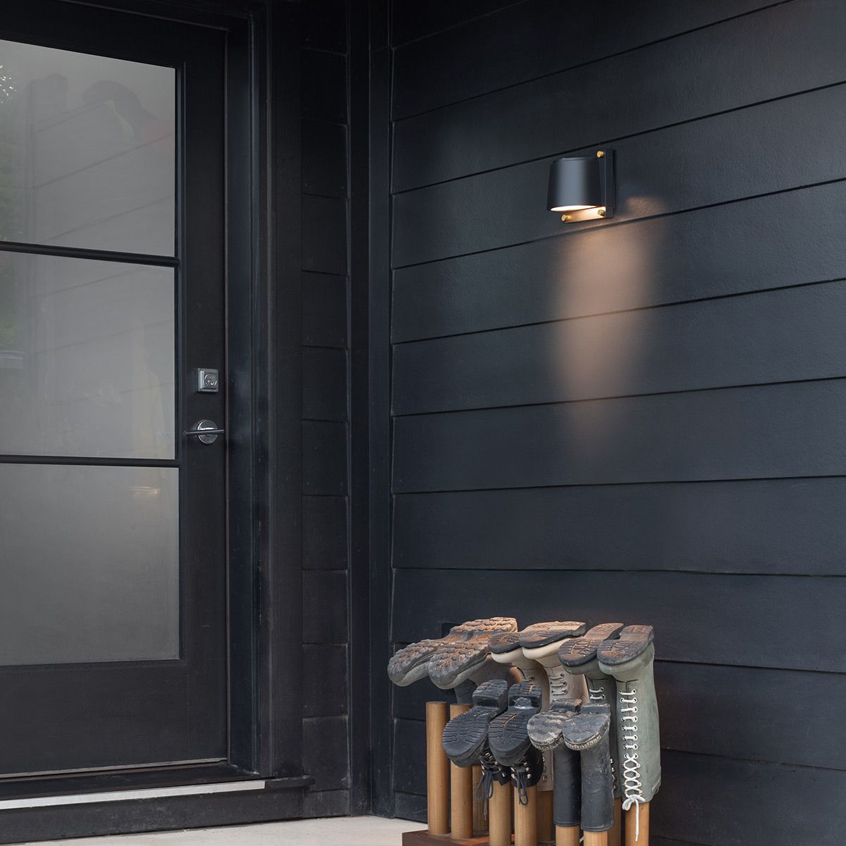 Scout 1lt Small Wall Light - Black GU10 IP44