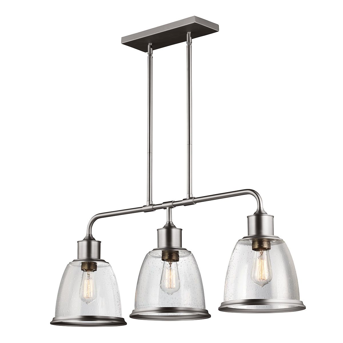 Hobson 3Lt Island Ceiling Light - Satin Nickel Finish