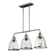 Hobson 3Lt Island Ceiling Light - Satin Nickel Finish