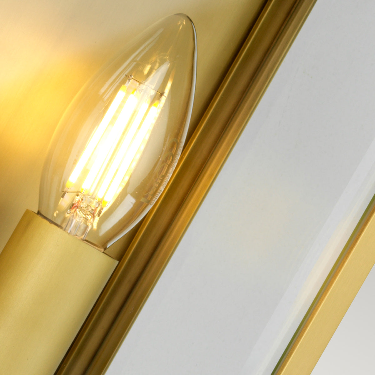 Holborn Large Half Lantern – Brushed Brass Finish