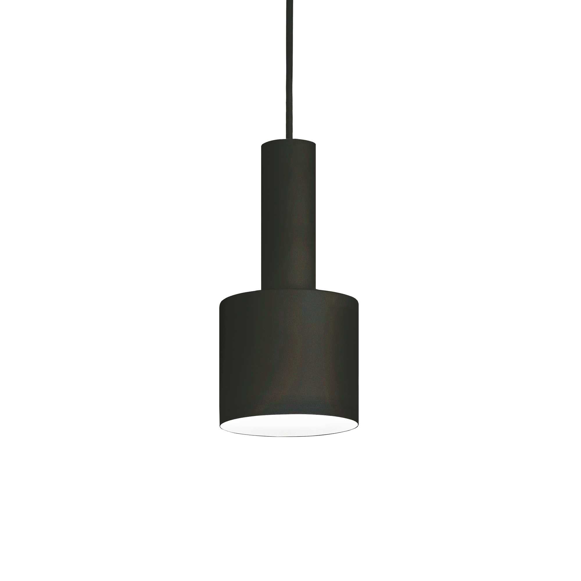 Holly Single Pendant Light - White/Black/Brass Finish - Cusack Lighting