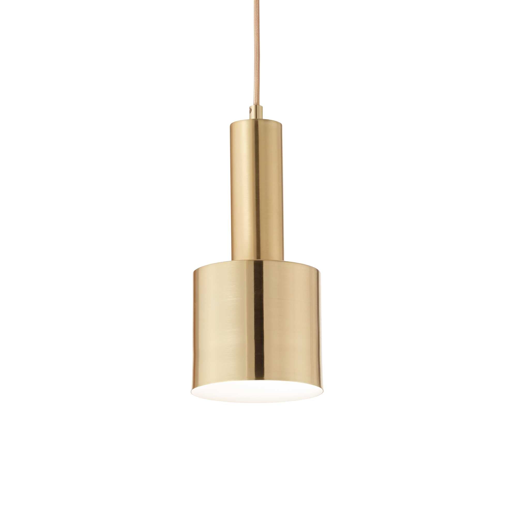 Holly Single Pendant Light - White/Black/Brass Finish - Cusack Lighting