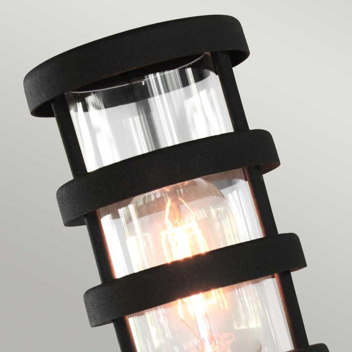 Hornbaek 1 Light Pedestal Lantern - Black