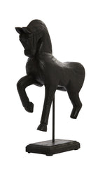 Horse Ornament - Matt Black Wood Finish