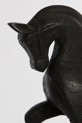 Horse Ornament - Matt Black Wood Finish