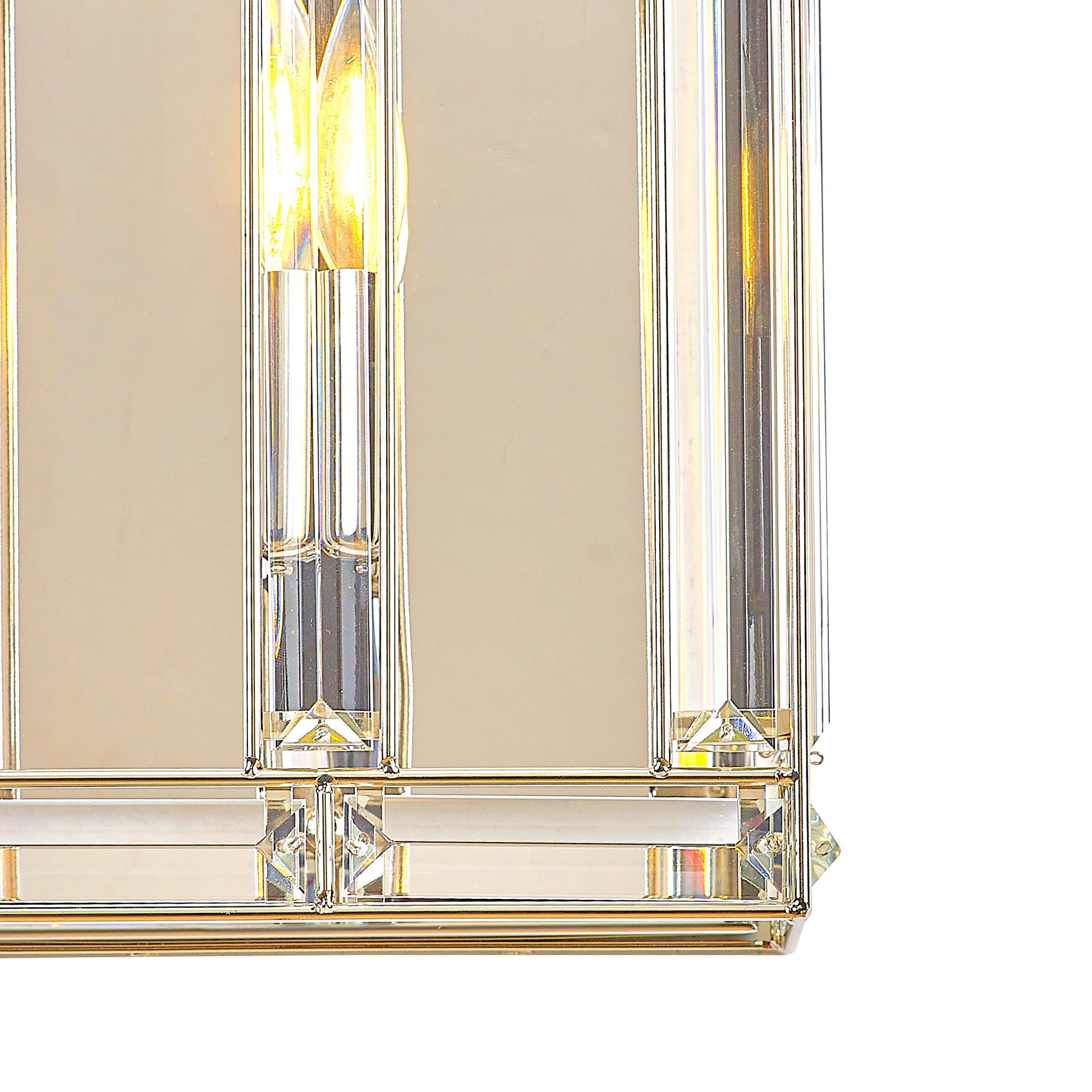 Hound Rectangular/Square Wall Light, 2 Light E14, Polished Nickel