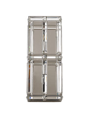 Hound Rectangular/Square Wall Light, 2 Light E14, Polished Nickel