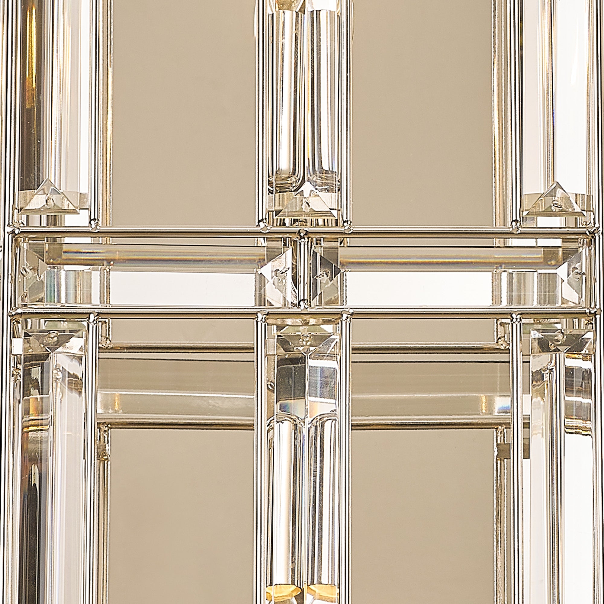 Hound Rectangular/Square Wall Light, 2 Light E14, Polished Nickel