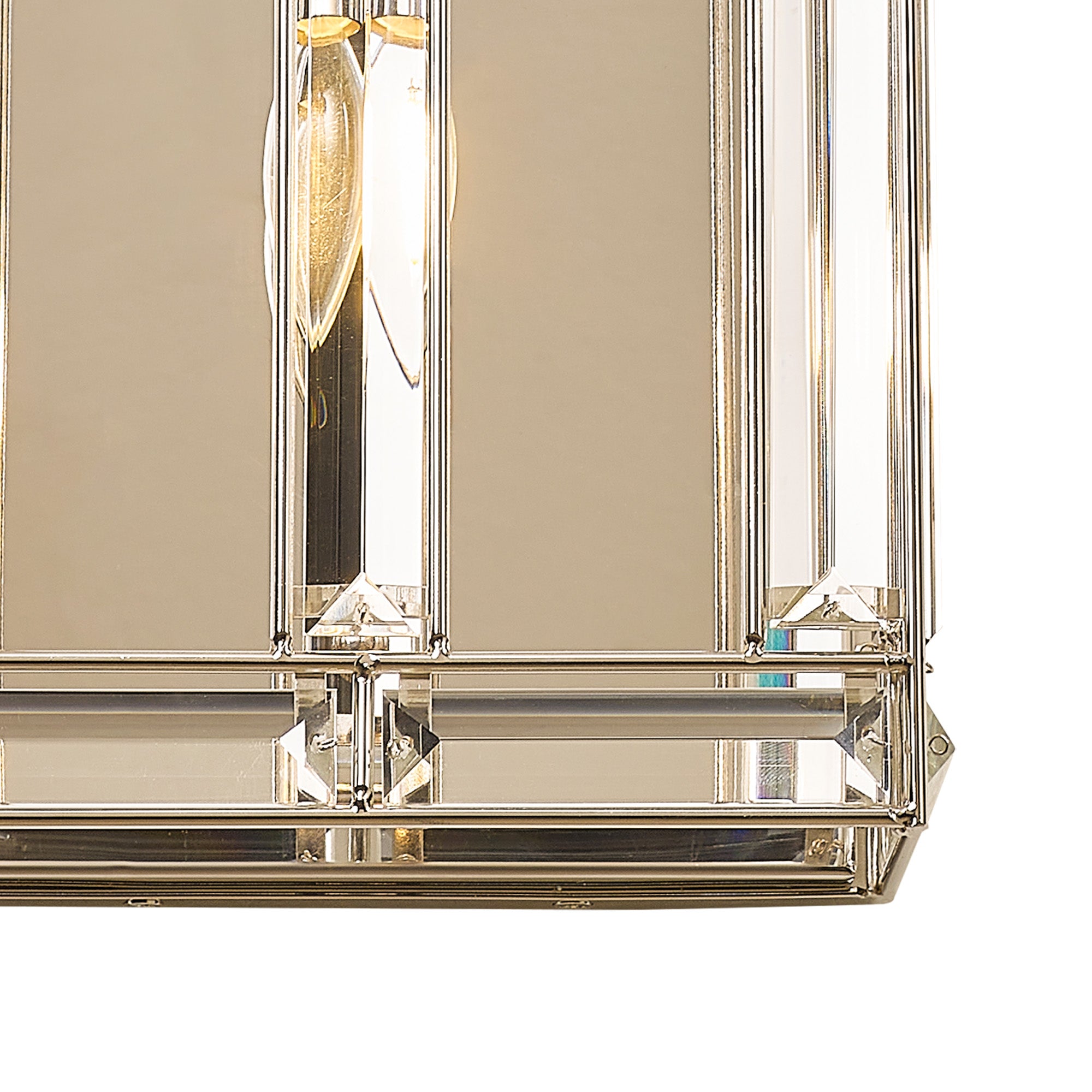 Hound Rectangular/Square Wall Light, 2 Light E14, Polished Nickel