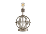 Hound Round Table Lamp, 1 Light E27, Polished Nickel