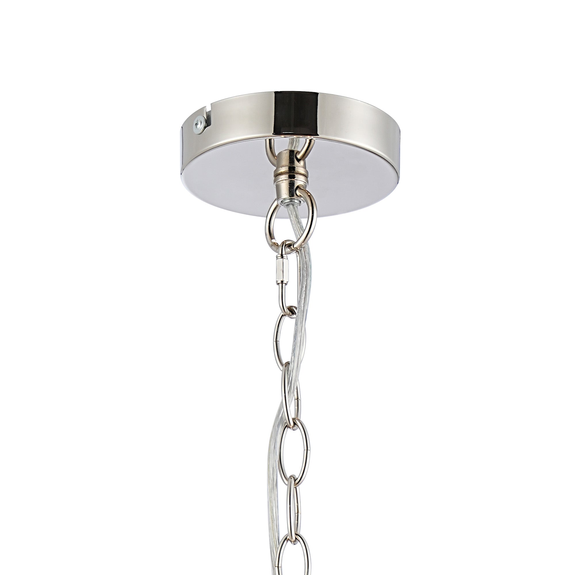 Hound Small/Medium Dome Centre Ceiling Light, 2 Light E27, Polished Nickel