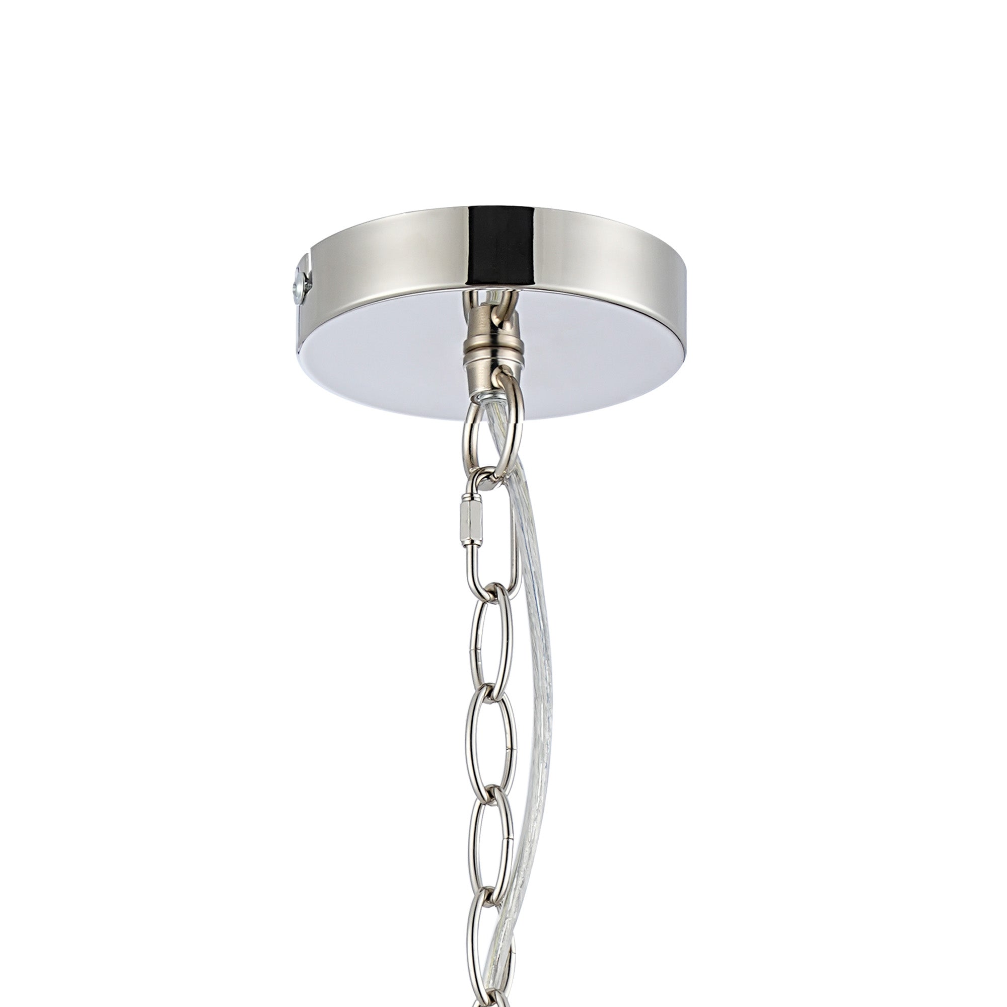 Hound Small/Medium Dome Centre Ceiling Light, 2 Light E27, Polished Nickel