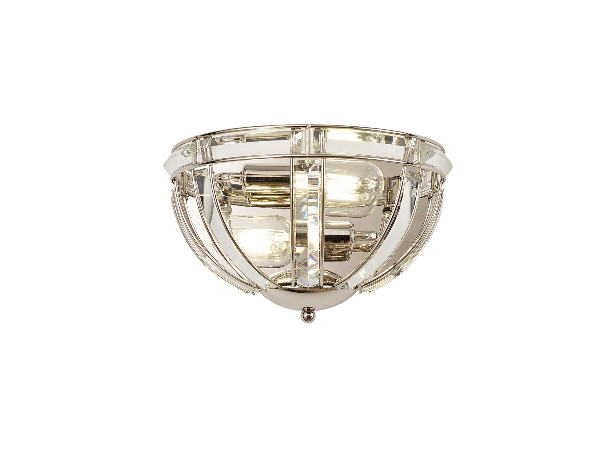 Hound Wall Light, 1/2 Light E14, Polished Nickel