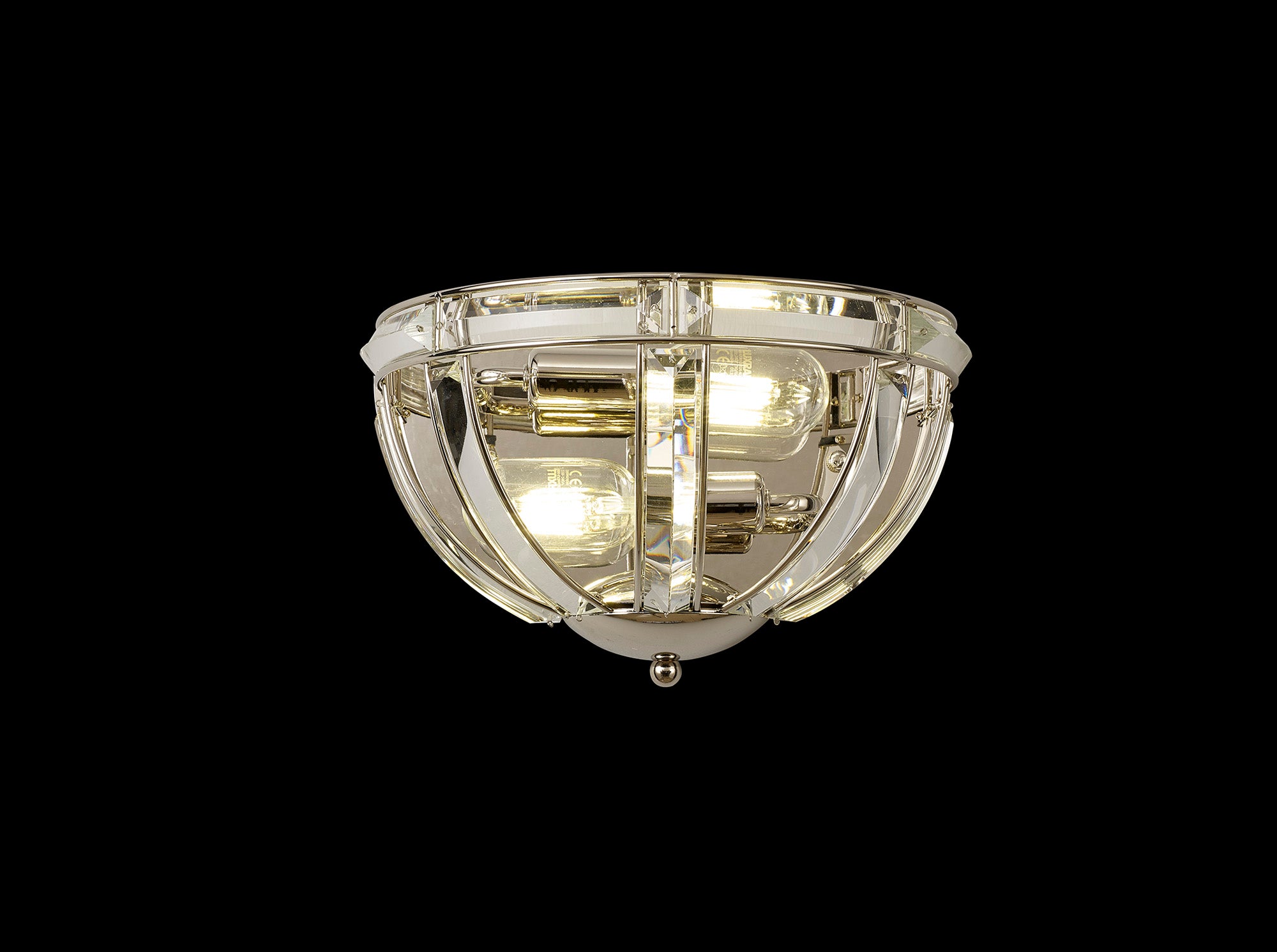 Hound Wall Light, 1/2 Light E14, Polished Nickel