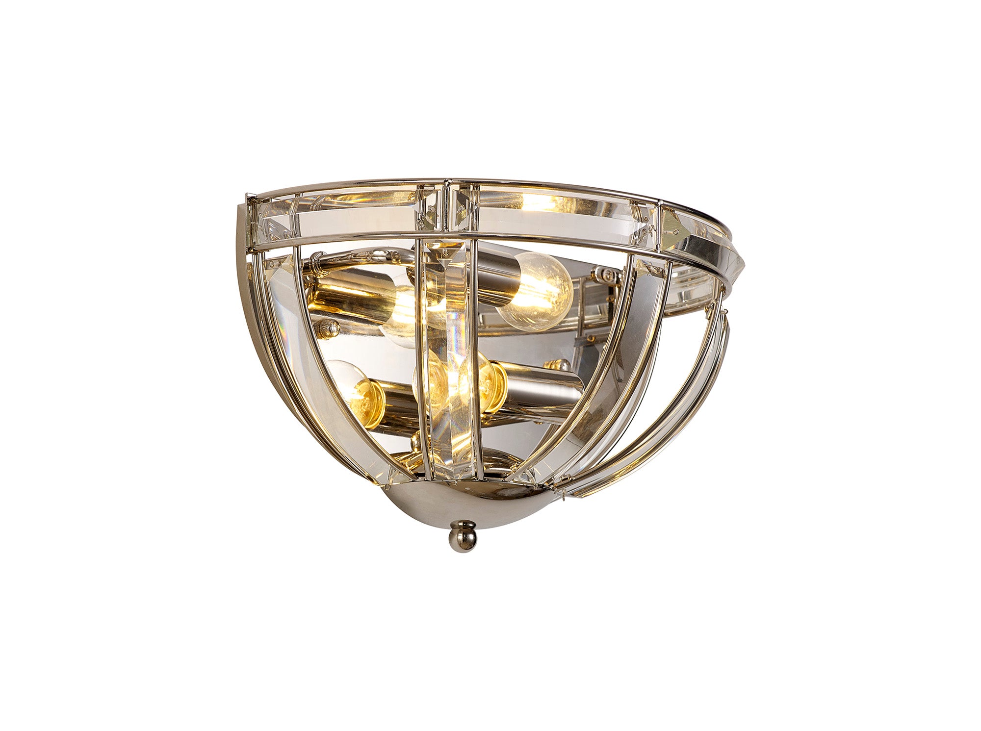 Hound Wall Light, 1/2 Light E14, Polished Nickel