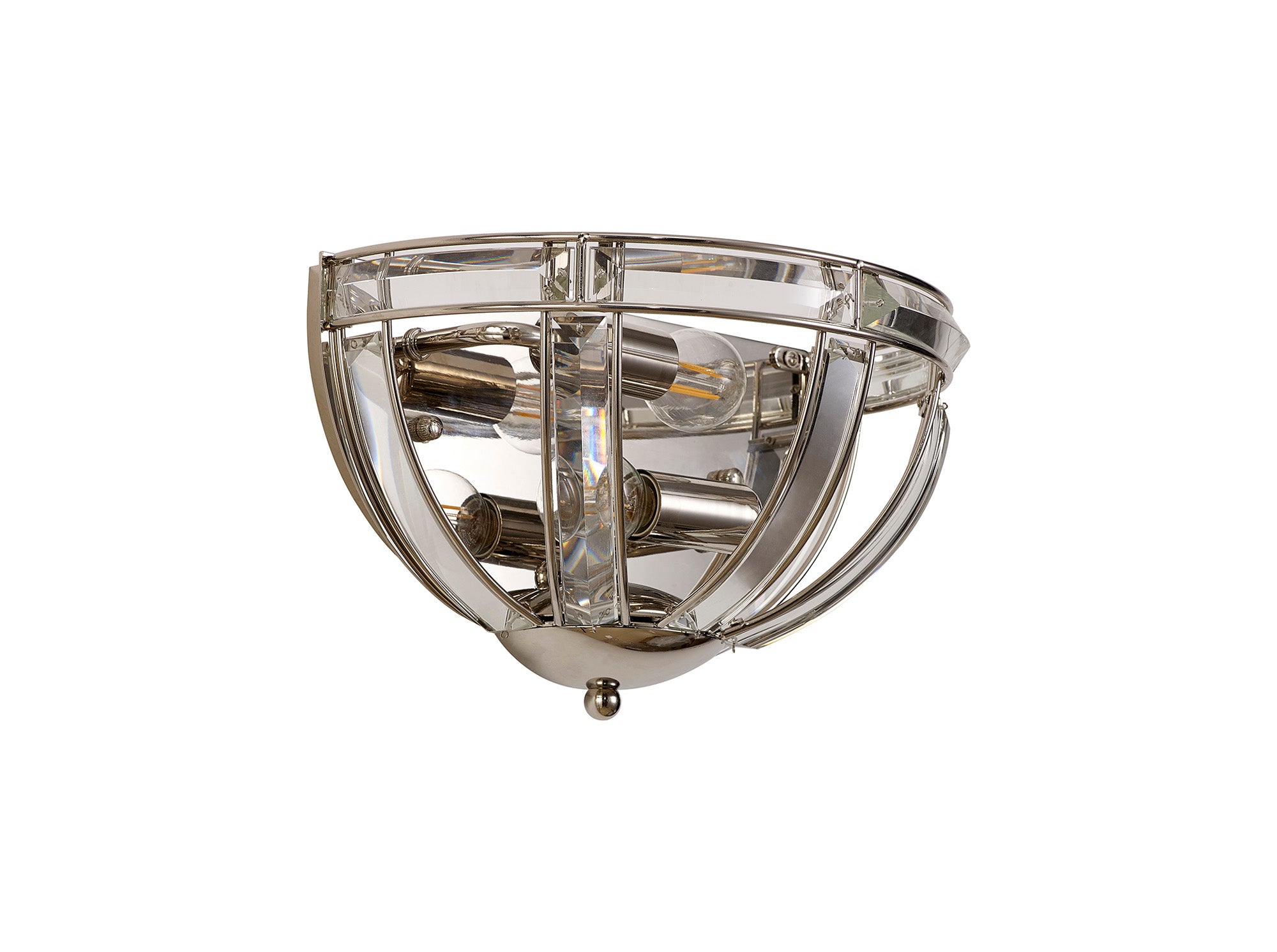 Hound Wall Light, 1/2 Light E14, Polished Nickel