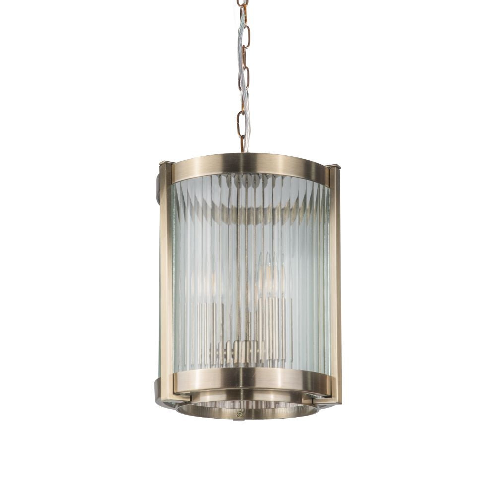 Hudson 3/5 Light Ceiling Light- Antique Brass/Satin Chrome
