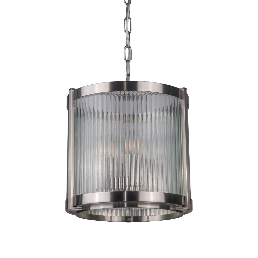 Hudson 3/5 Light Ceiling Light- Antique Brass/Satin Chrome