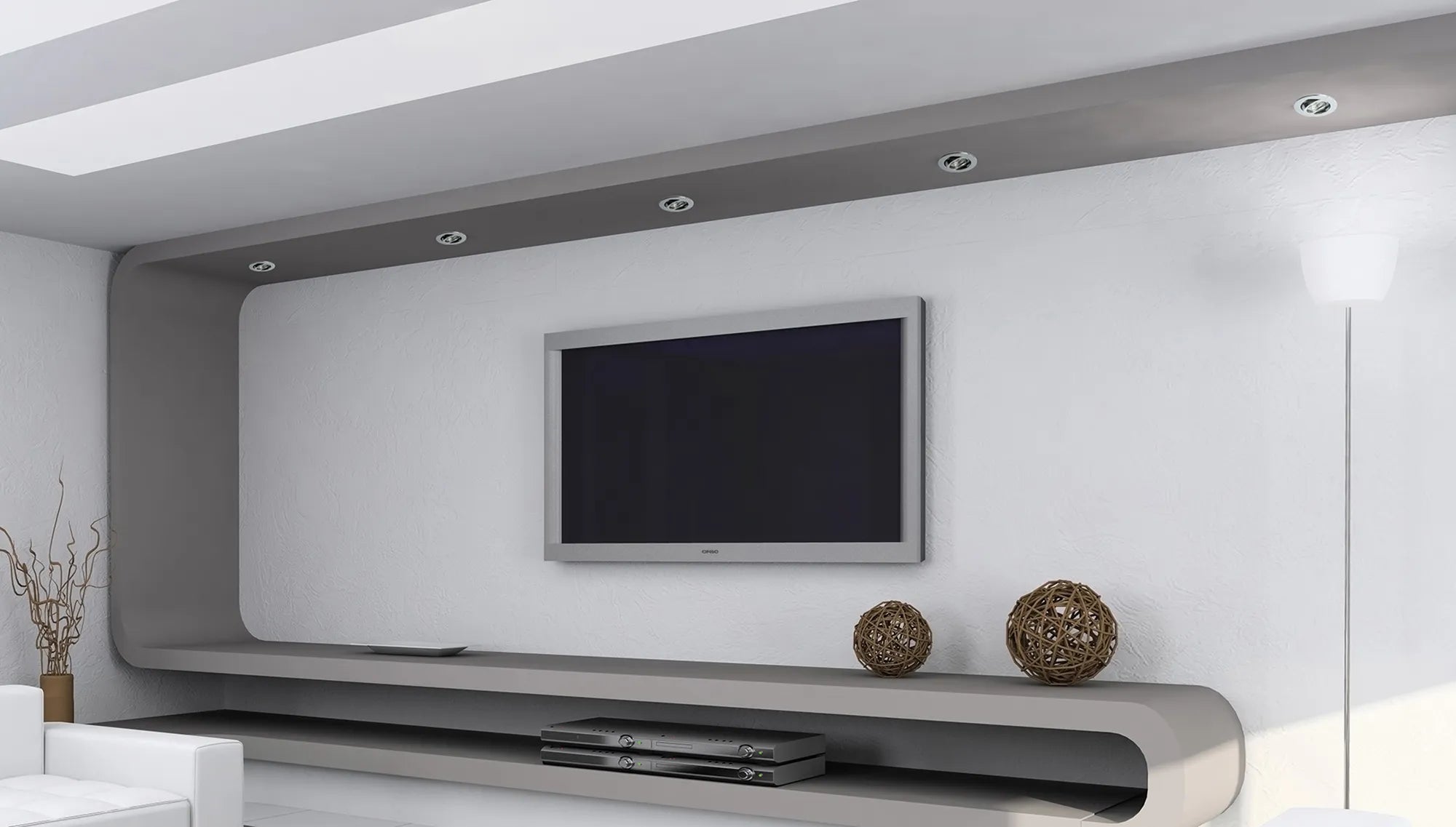 Hudson 10.4cm GU10 Adjustable Downlight White (Lamp Not Included), Cut Out: 84mm
