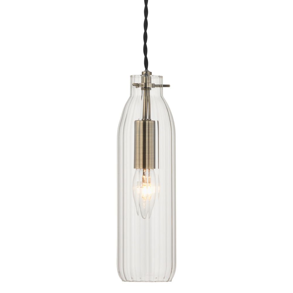 Hyperion Pendant Ceiling Light - Antique Brass Finish