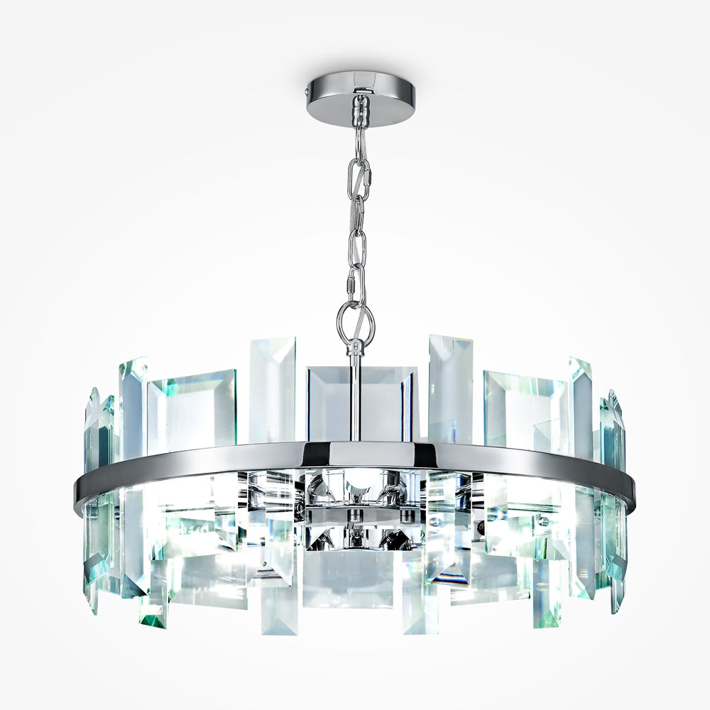 Cerezo 1/5/7Lt Crystal Ceiling Light - Chrome Finish