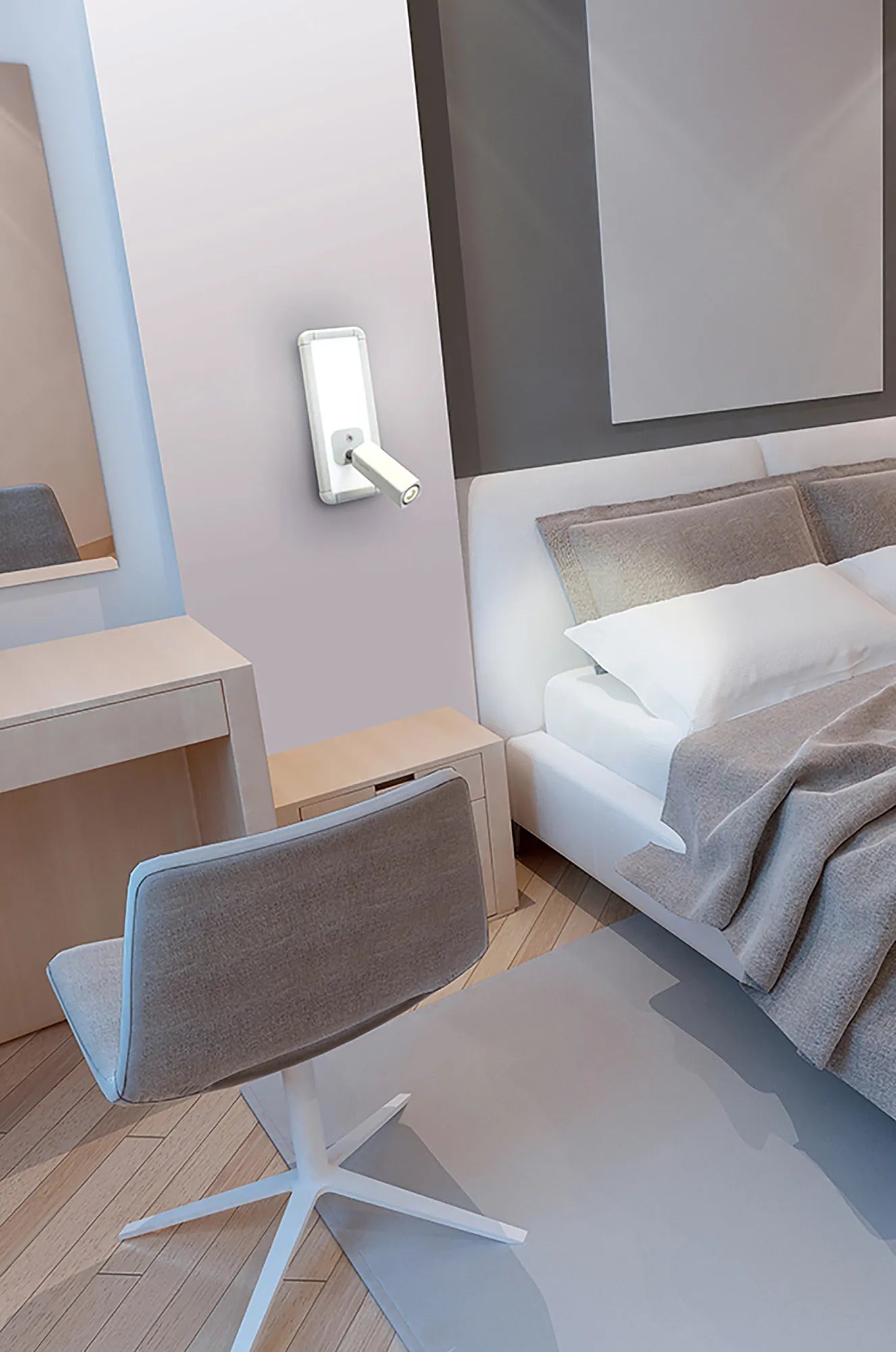 Ibiza 2Lt Reading Light - White/Nickel