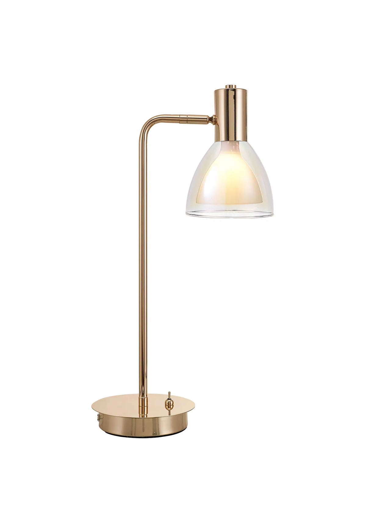 Cassis 1Lt Reader Table Lamp - Gold/Chrome/Black