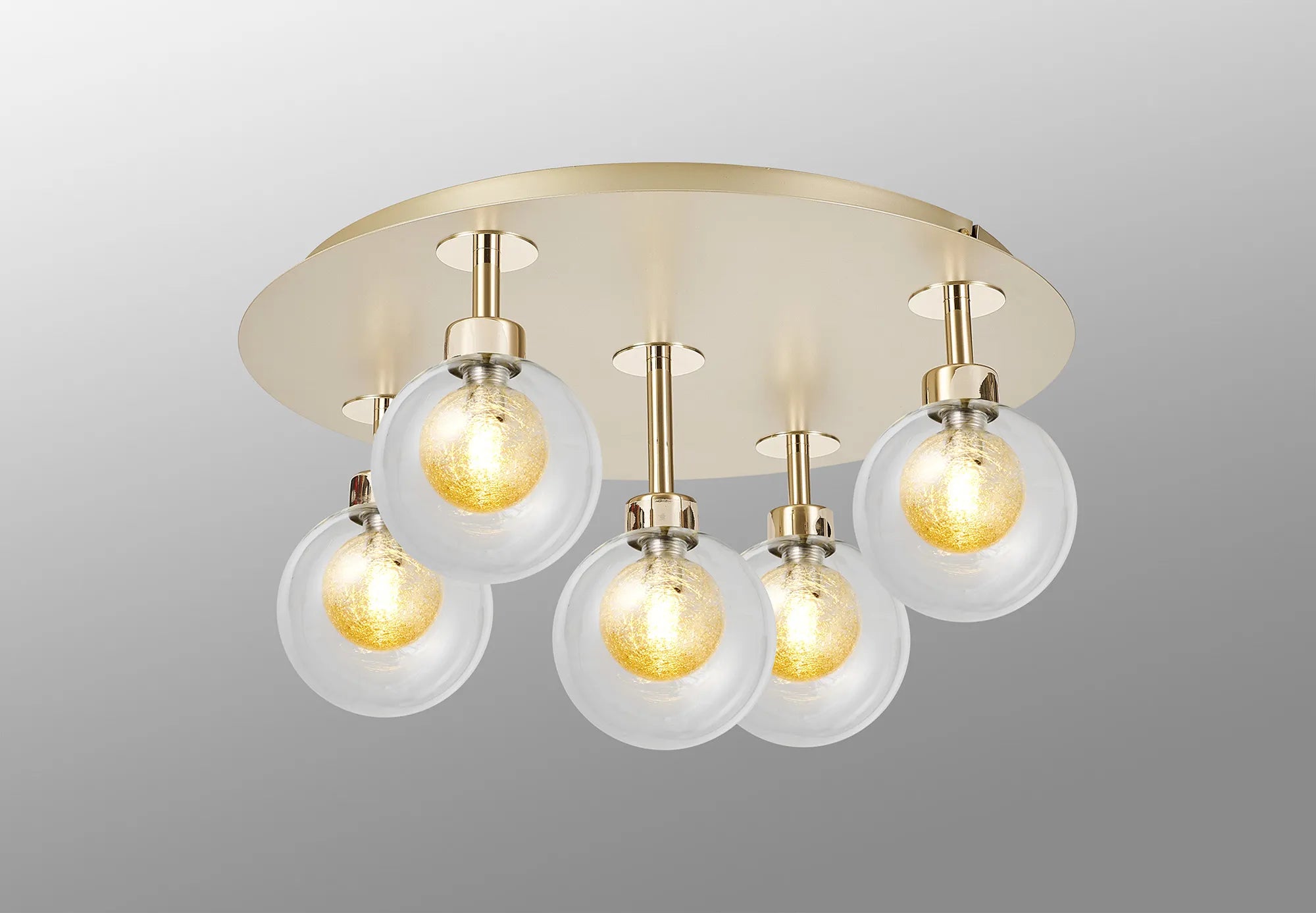 Cassis 3/5Lt Round Flush Ceiling Light - Various Finishes