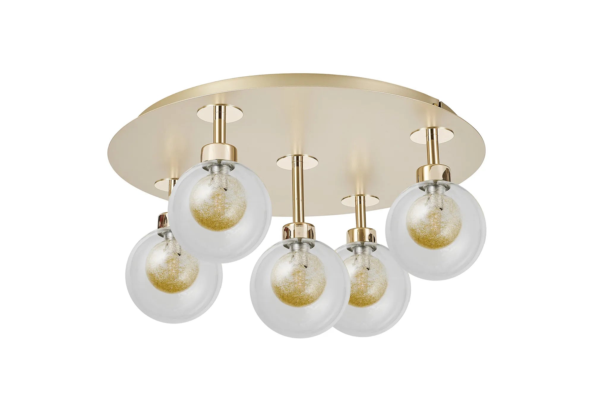 Cassis 3/5Lt Round Flush Ceiling Light - Various Finishes