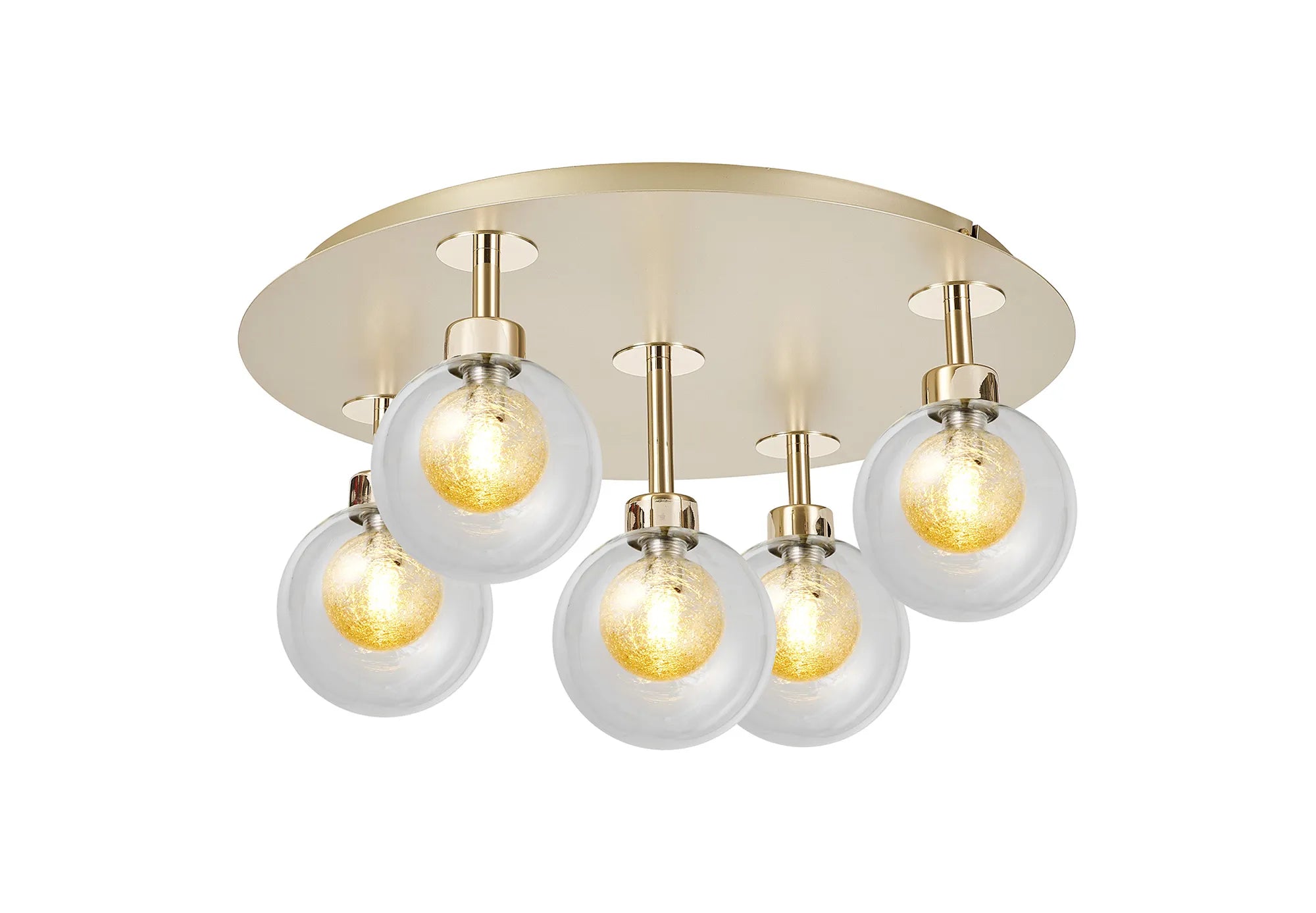 Cassis 3/5Lt Round Flush Ceiling Light - Various Finishes
