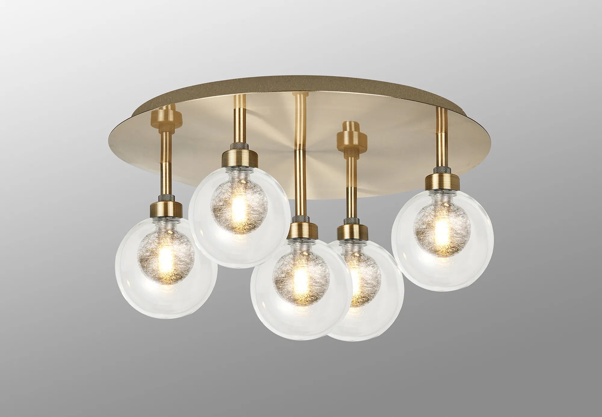 Cassis 3/5Lt Round Flush Ceiling Light - Various Finishes