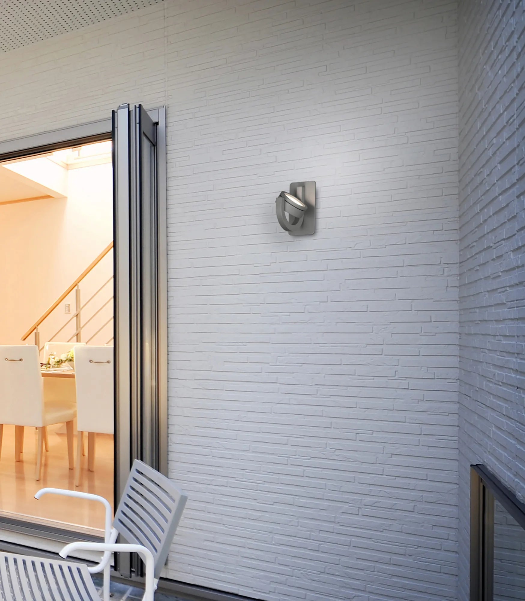 Iguazu 1/2Lt Wall Lamp- Anthracite/ White Finishes