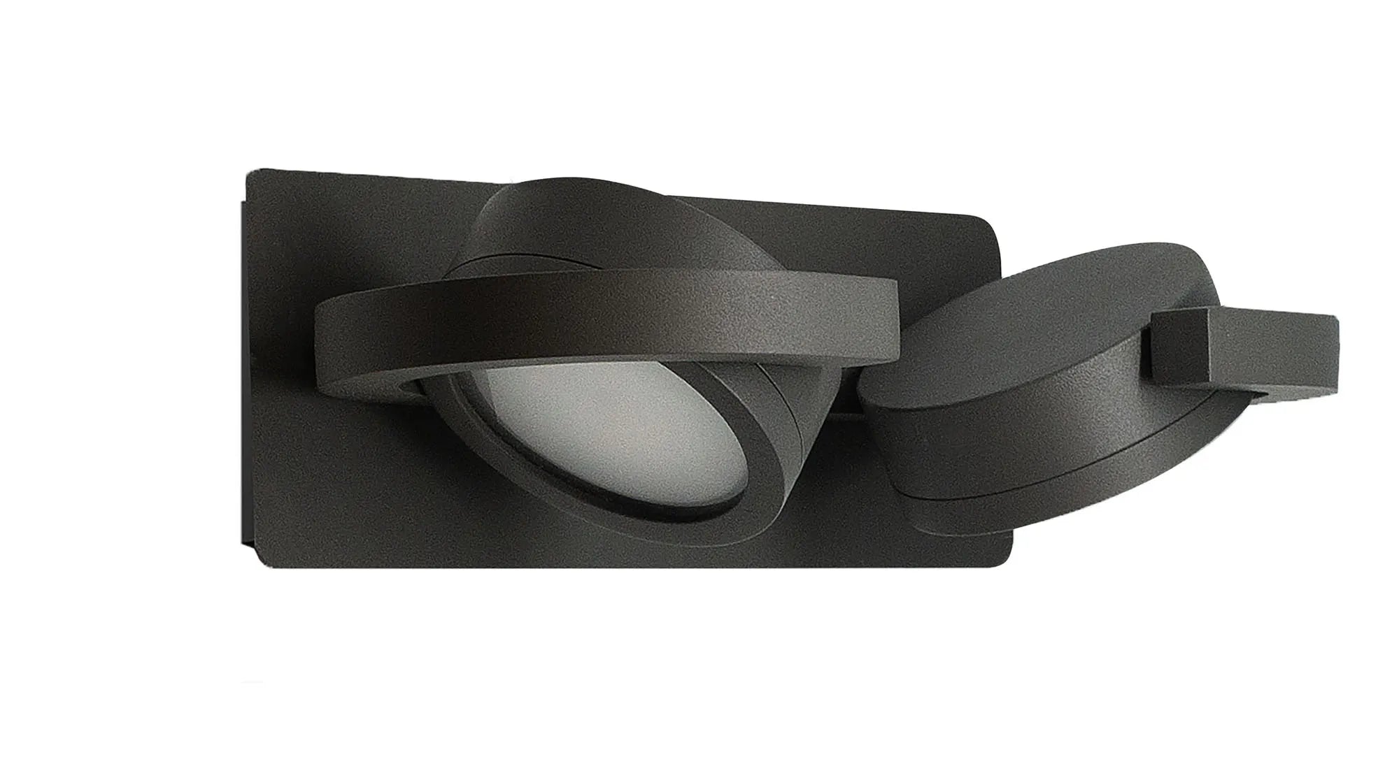 Iguazu 1/2Lt Wall Lamp- Anthracite/ White Finishes