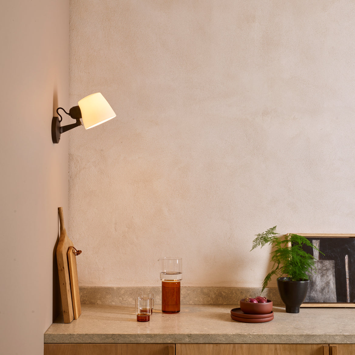 Imari Adjustable Wall Lamp - Bronze/Nickel