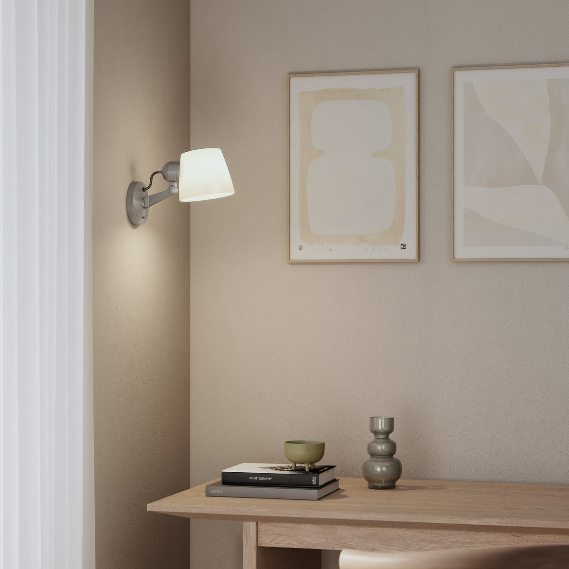 Imari Adjustable Wall Lamp - Bronze/Nickel