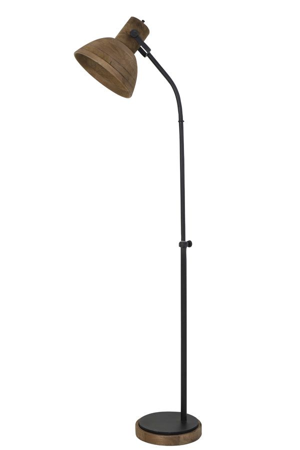 Imbert Floor Lamp - Dark Brown & Matt Black Finish