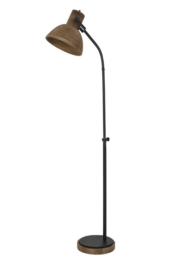 Imbert Floor Lamp - Dark Brown & Matt Black Finish