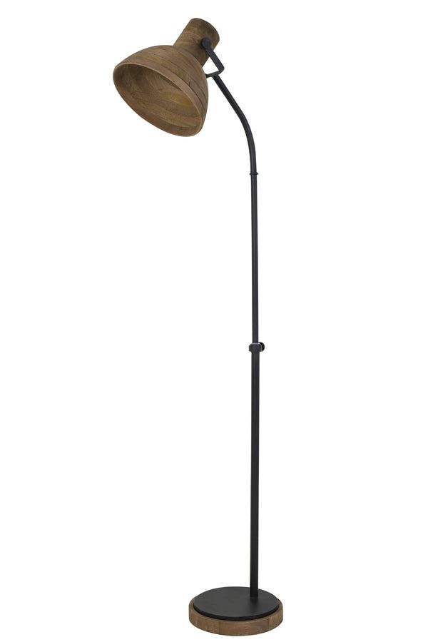 Imbert Floor Lamp - Dark Brown & Matt Black Finish