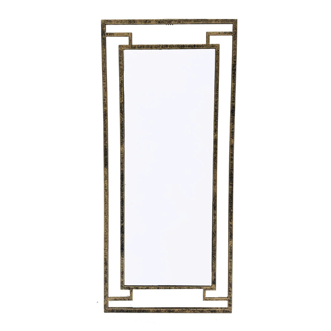 Imogen Rectangular Mirror - Antique Gold Finish
