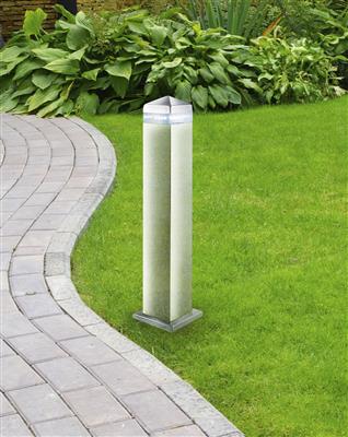 INDIA 16LT 450MM LED OUTDOOR POST - SATIN SILVER