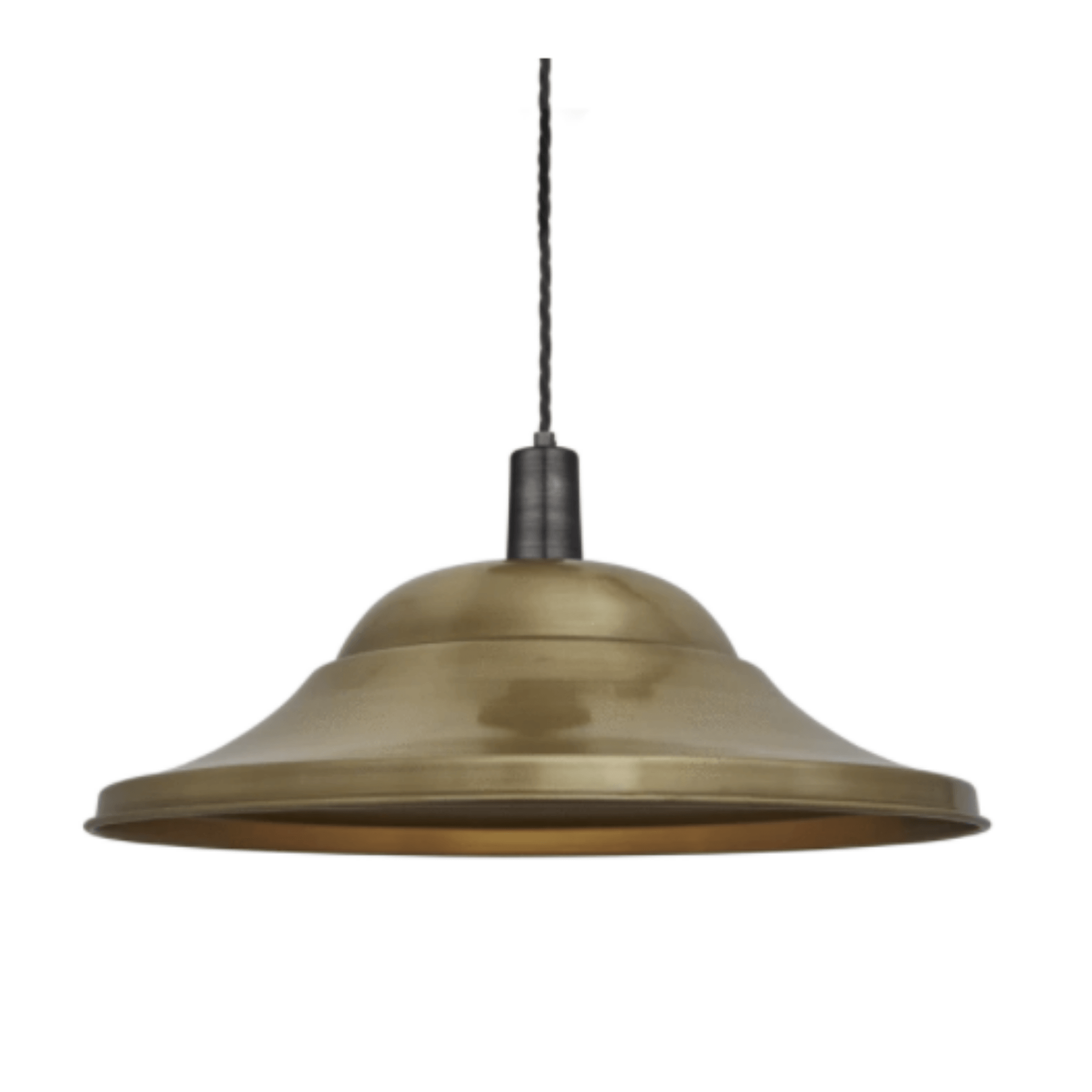 Industville Sleek Giant Hat Pendant - 21 Inch - Brass - Cusack Lighting