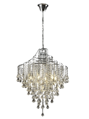 Inina 7Lt Crystal Pendant - Chrome/Gold