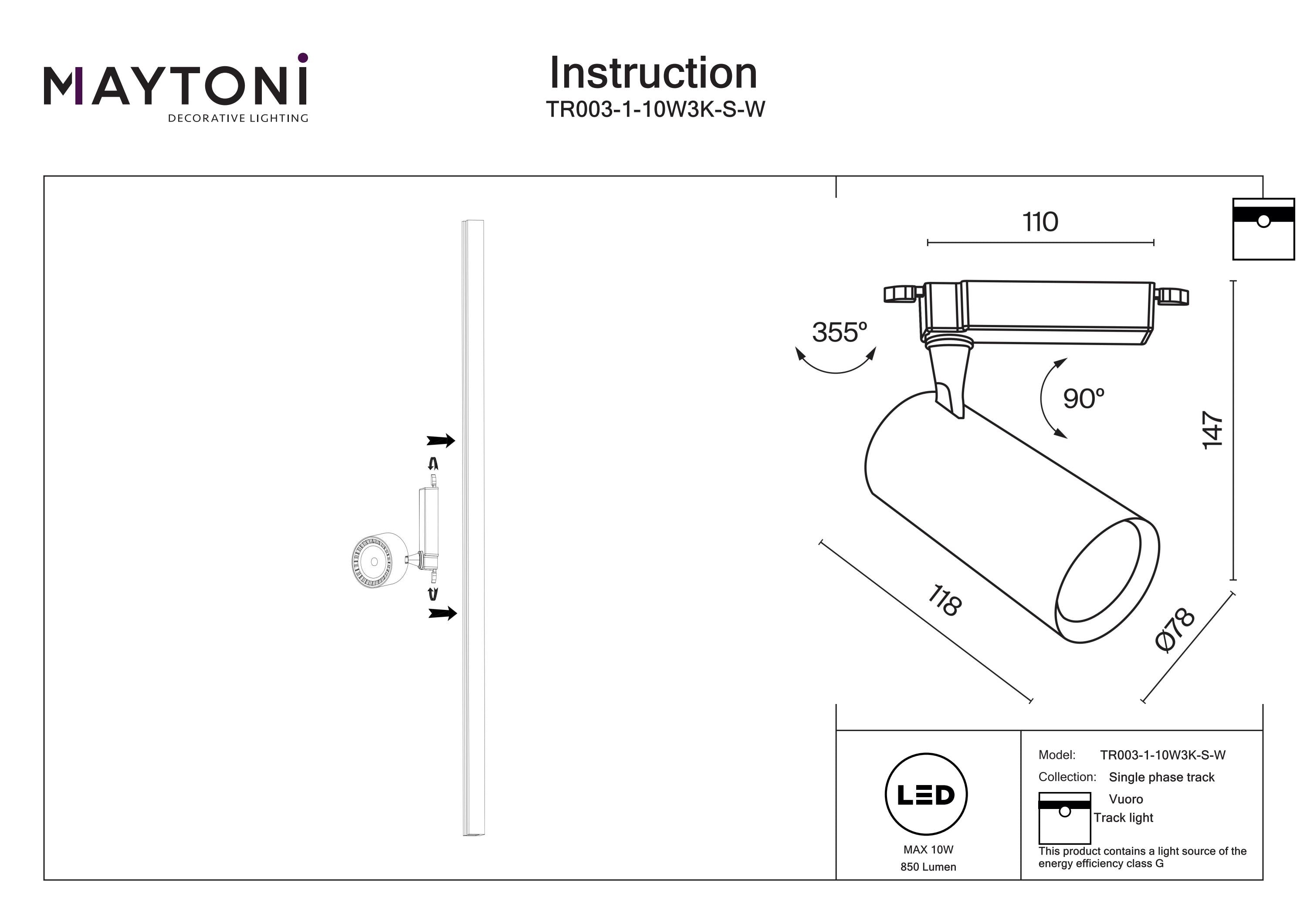 Vuoro Unity Track Lighting -Integrated LED