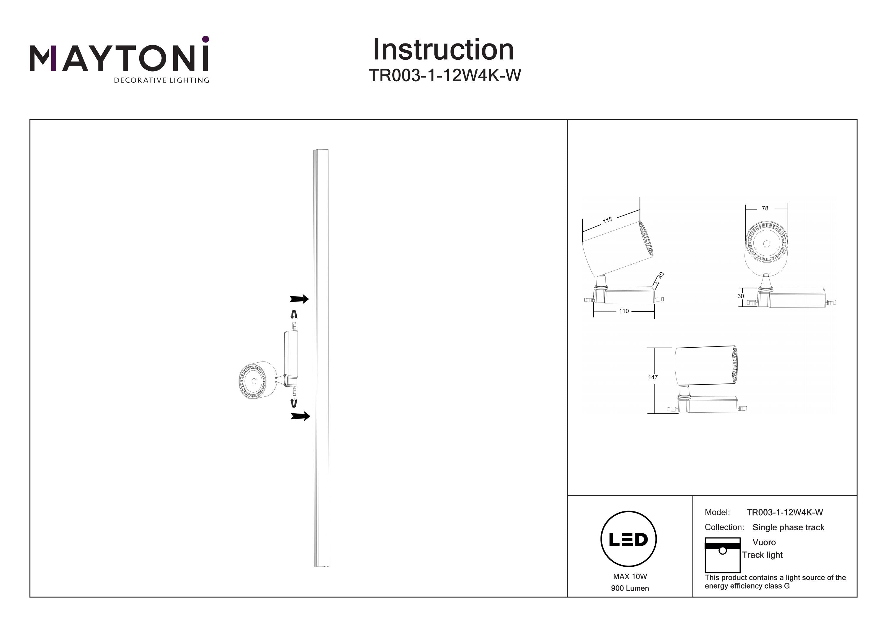 Vuoro Unity Track Lighting -Integrated LED