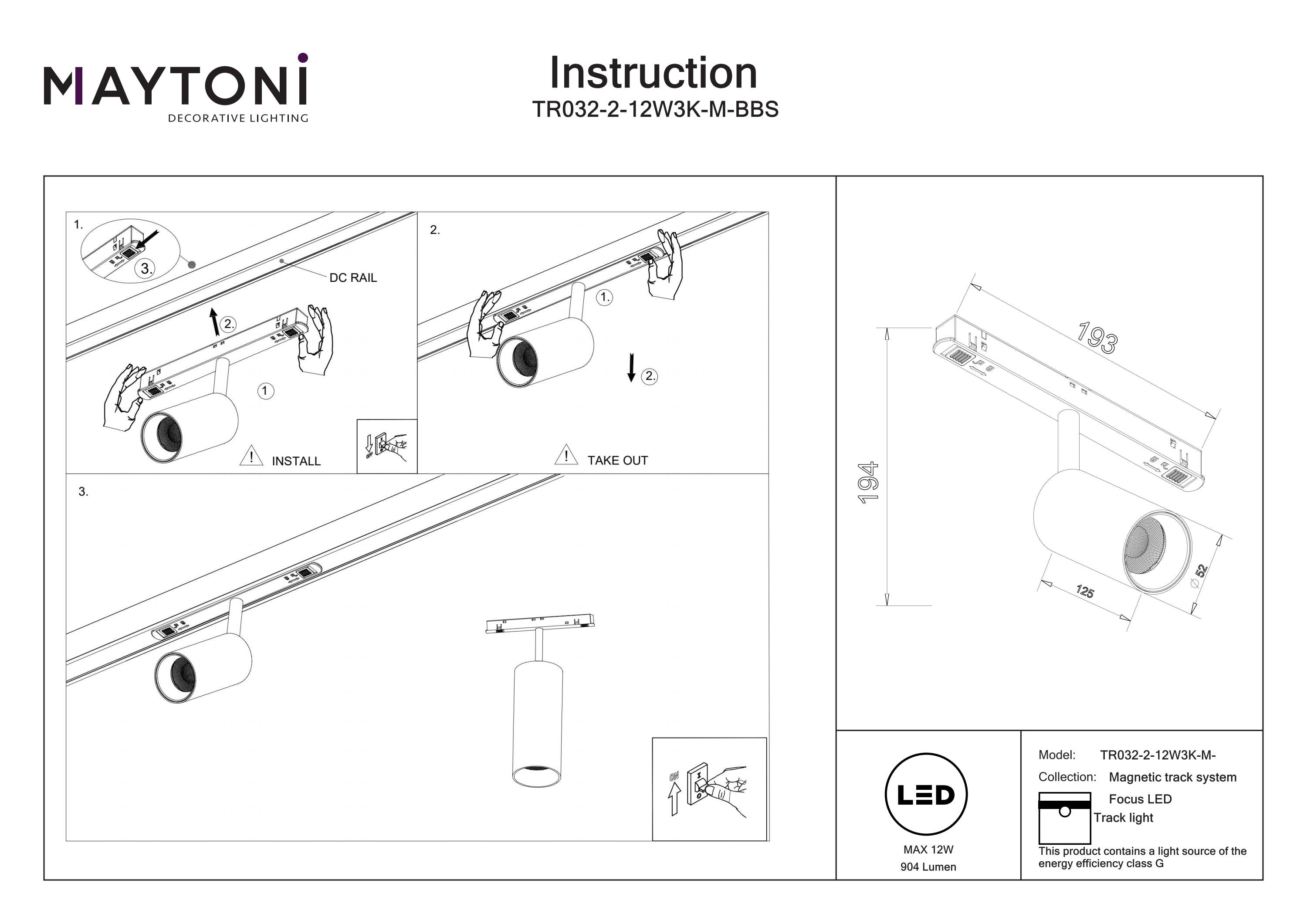 Track luminaire Focus Led Exility