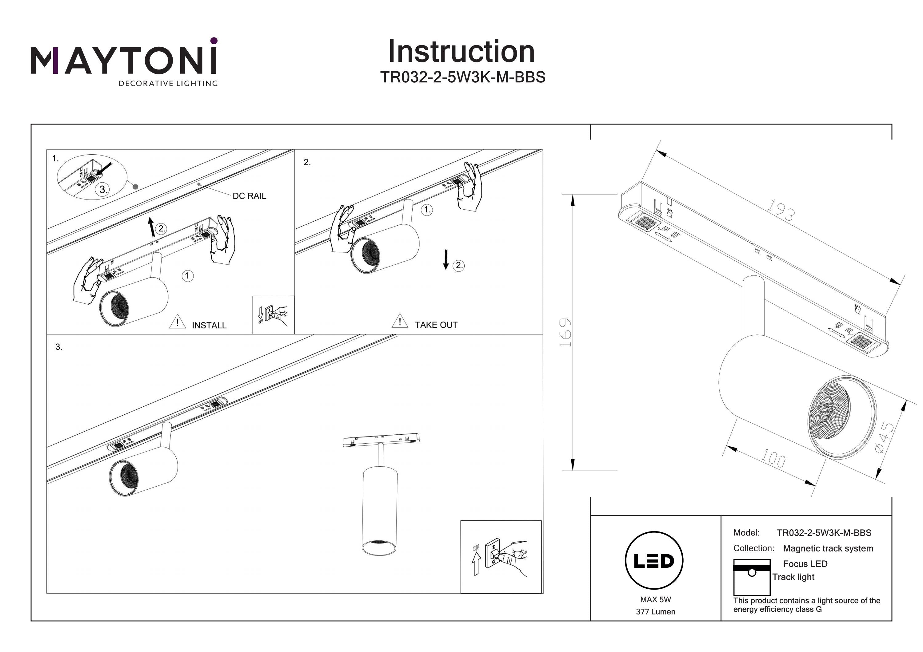 Track luminaire Focus Led Exility