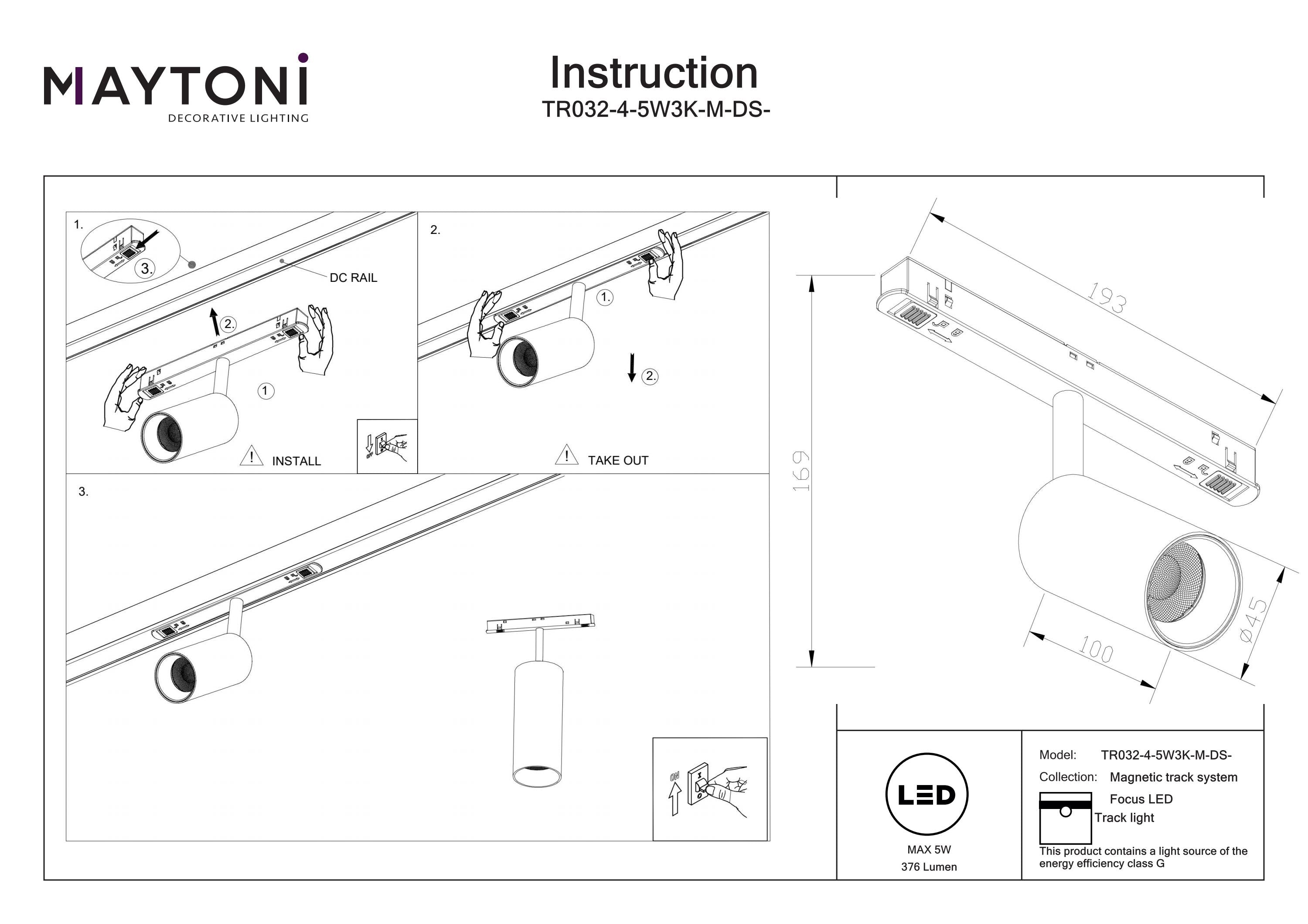 Track luminaire Focus Led Exility 2700-6000K Dim Smart
