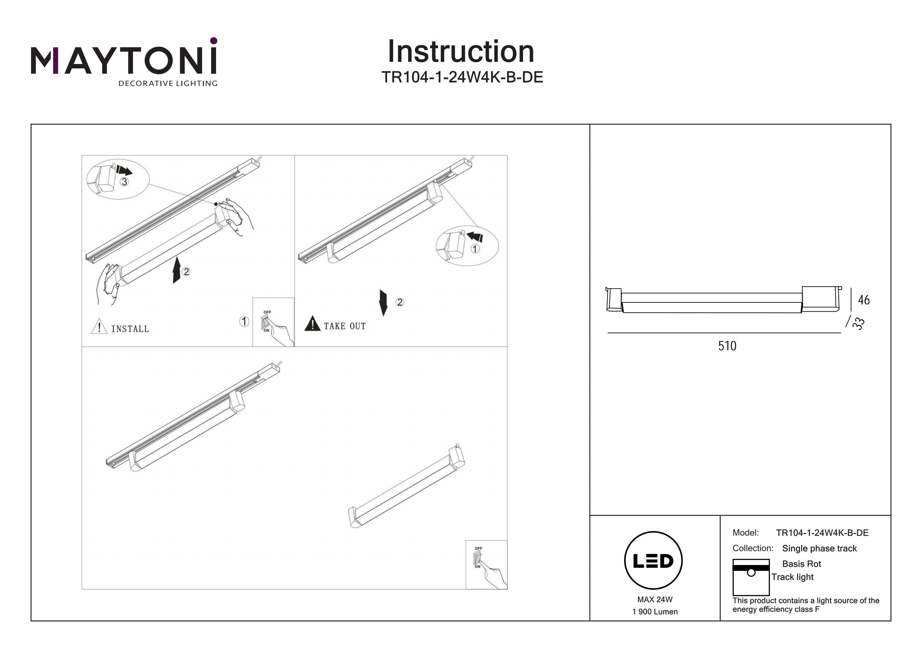 Basis Unity Rot Track Lighting -Integrated LED