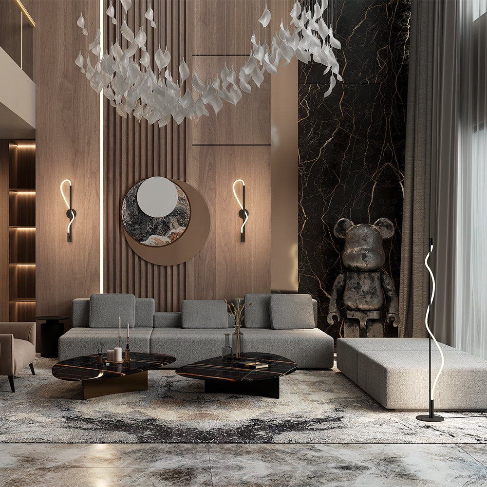 Tau LED Floor Lamp - Black Finish